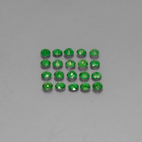 Gemas de granate tsavorita verde natural de  ct, corte redondo, VVS-VS