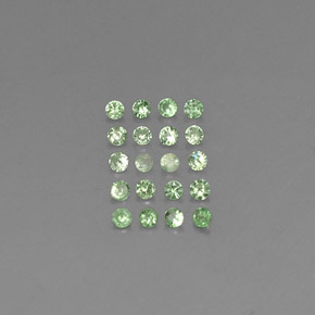 Gemas de granate tsavorita verde natural de  ct, corte redondo, VVS-VS