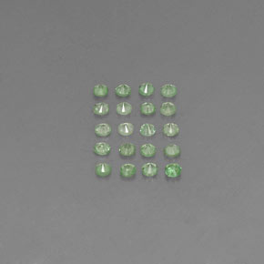 Gemas de granate tsavorita verde natural de  ct, corte redondo, VVS-VS