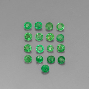 Gemas de granate tsavorita verde natural de  ct, corte redondo, VVS-VS