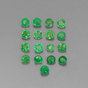 Gemas de granate tsavorita verde natural de  ct, corte redondo, VVS-VS