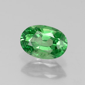 Granate tsavorita verde natural de 0,64 ct, corte óvalo, SI