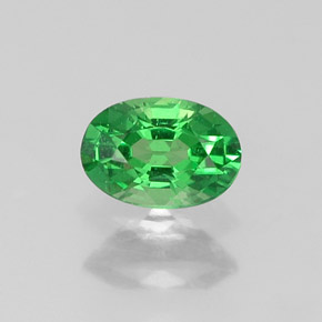 Granate tsavorita verde natural de 0,35 ct, corte óvalo, VS