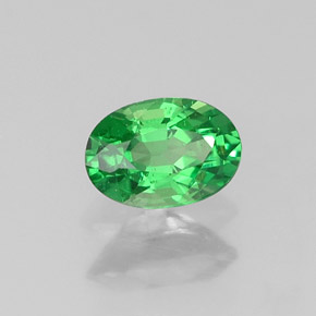 Granate tsavorita verde natural de 0,35 ct, corte óvalo, VS