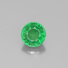 Granate tsavorita verde natural de 0,52 ct, corte redondo, VS-SI