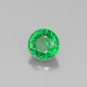 Granate tsavorita verde natural de 0,52 ct, corte redondo, VS-SI