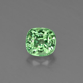 Granate tsavorita verde natural de 0,53 ct, corte cojín, VVS-VS