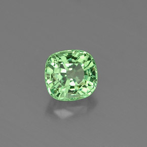 Granate tsavorita verde natural de 0,53 ct, corte cojín, VVS-VS