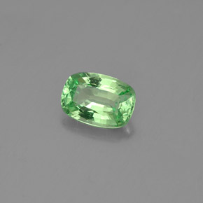 Granate tsavorita verde natural de 0,48 ct, corte cojín, VVS-VS
