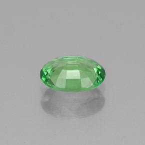 Granate tsavorita verde natural de 0,89 ct, corte óvalo, VS
