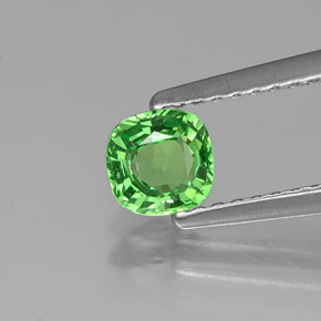Granate tsavorita verde natural de 0,48 ct, corte cojín, VVS-VS