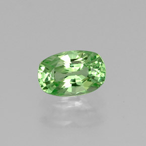 Granate tsavorita verde natural de 0,54 ct, corte cojín, VVS-VS