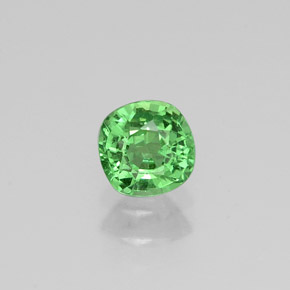 Granate tsavorita verde natural de 0,48 ct, corte cojín, VS