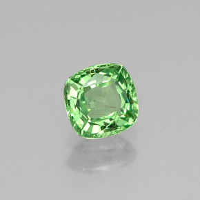Granate tsavorita verde natural de 0,50 ct, corte cojín, VS