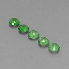 Gemas de granate tsavorita verde natural de  ct, corte redondo, VS-SI