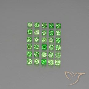 2.96ctw Natural Verde eléctrico Granate Tsavorita, Cuadrado, VVS-VS