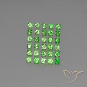 2.70ctw Natural Verde medio Granate Tsavorita, Cuadrado, VVS-VS