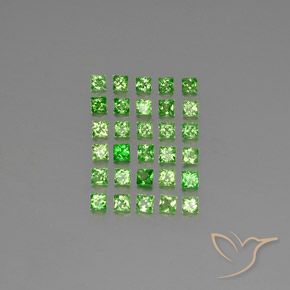 2.54ctw Natural Verde claro Granate Tsavorita, Cuadrado, VVS-VS