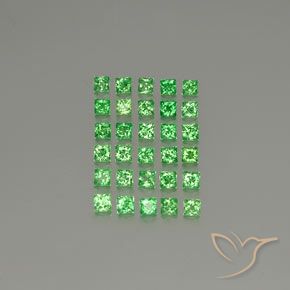 2.81ctw Natural Verde claro Granate Tsavorita, Cuadrado, VVS-VS