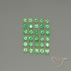 2.57ctw Natural Verde claro Granate Tsavorita, Cuadrado, VVS-VS