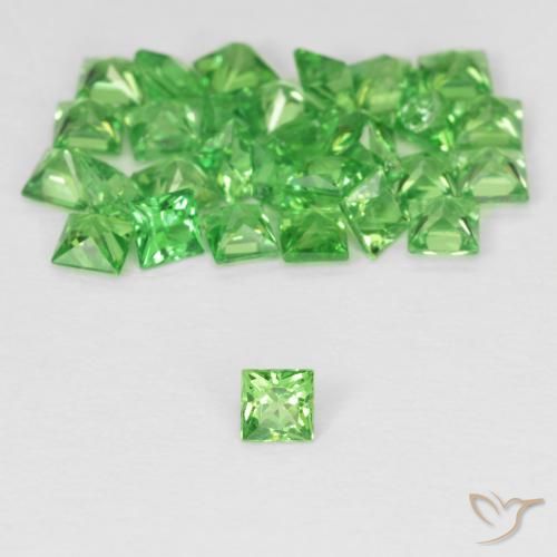 2.41ctw Natural Verde claro Granate Tsavorita, Cuadrado, VVS-VS