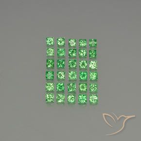 2.79ctw Natural Verde eléctrico Granate Tsavorita, Cuadrado, VVS-VS