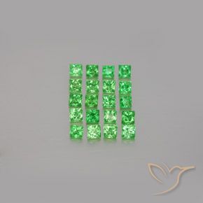 1.54ctw Natural Verde claro Granate Tsavorita, Cuadrado, VVS-VS