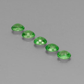 Gemas de granate tsavorita verde natural de  ct, corte óvalo, VS