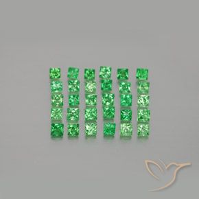 1.73ctw Natural Verde claro Granate tsavorita, Cuadrado, VVS-VS
