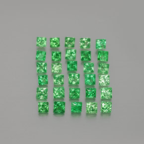 Gemas de granate tsavorita verde natural de 2,05 ct, cuadrado, VVS-VS