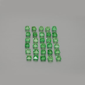 Gemas de granate tsavorita verde natural de 2,05 ct, cuadrado, VVS-VS