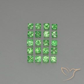1.78ctw Natural Verde claro Granate Tsavorita, Cuadrado, VVS-VS