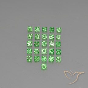 2.06ctw Natural Verde claro Granate tsavorita, Cuadrado, VVS-VS