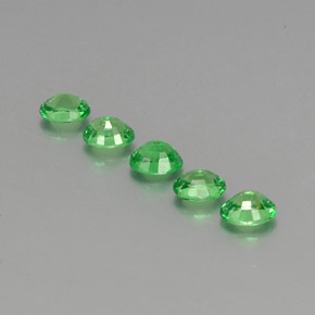 Gemas de granate tsavorita verde natural de  ct, corte óvalo, VS