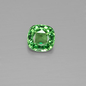 Granate tsavorita verde natural de 0,48 ct, corte cojín, VVS-VS