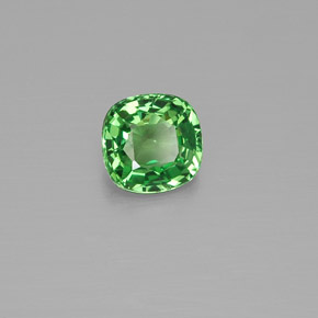 Granate tsavorita verde natural de 0,48 ct, corte cojín, VVS-VS
