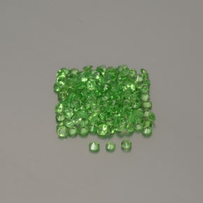 Gemas de granate tsavorita verde natural de 1,36 ct, corte redondo, VVS-VS