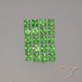 1.34ctw Natural Verde vivo Granate Tsavorita, Cuadrado, VVS-VS