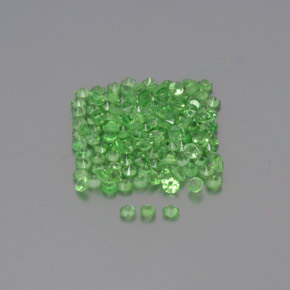 Gemas de granate tsavorita verde natural de 1,22 ct, corte redondo, VVS-VS