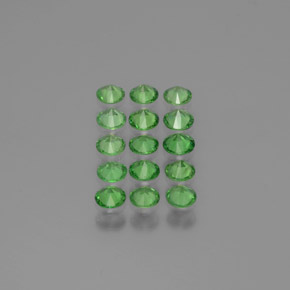 Gemas de granate tsavorita verde natural de 1,97 ct, corte redondo, VS