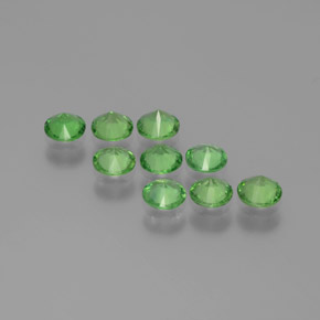 Gemas de granate tsavorita verde natural de 1,99 ct, corte redondo, VS