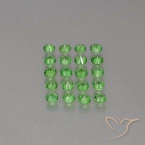 Gemas de granate tsavorita verde natural de 2,36 ct, corte redondo, VVS-VS
