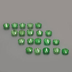 Gemas de granate tsavorita verde natural de 2,41 ct, corte redondo, VS