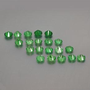 Gemas de granate tsavorita verde natural de 2,38 ct, corte redondo, VS
