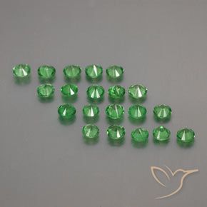 Gemas de granate tsavorita verde natural de 1,95 ct, corte redondo, VS
