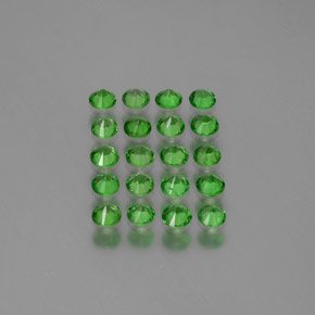 Gemas de granate tsavorita verde natural de 2,23 ct, corte redondo, VVS-VS