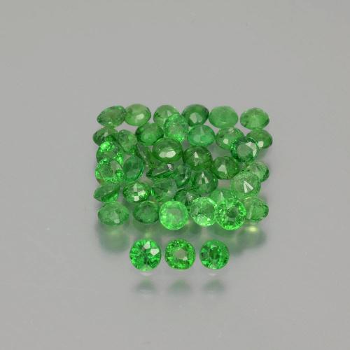Gemas de granate tsavorita verde natural de 2,83 ct, corte redondo, VS-SI