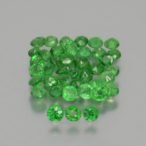 Gemas de granate tsavorita verde natural de 2,83 ct, corte redondo, VS-SI