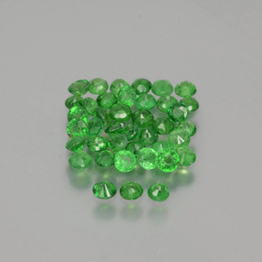 Gemas de granate tsavorita verde natural de 2,83 ct, corte redondo, VS-SI