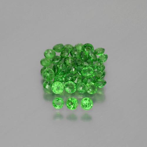 Gemas de granate tsavorita verde natural de 2,85 ct, corte redondo, VS-SI